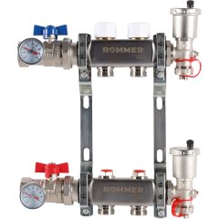 Коллектор из нержавеющей стали в сборе без расходомеров ROMMER 2 выхода, RMS-3210-000002