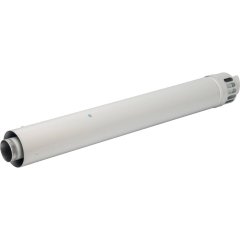 *SCA-6010-001001 STOUT Элемент дымохода DN60/100 фин.уч-ок 1000 мм  для горизонт. прохода через стену с антиобмерз.оголовком, SCA-6010-001001