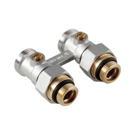 Узел нижнего подключения Pro Aqua D 1/2 для 2-х труб. систем (с ниппелем) прямой, INS202HVSx