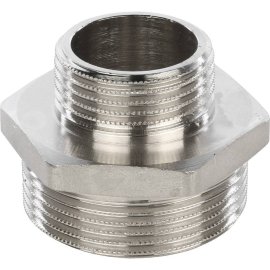 Ниппель НН STOUT переходной никелированный 1 1/2X1, SFT-0004-001121