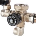 Насосно-смесительный узел STOUT SDG-0120 с термостатическим клапаном и байпасом, без насоса, SDG-0120-002000