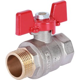 Кран шаровой ROMMER 3/4 ВН/НР, ручка бабочка, RBV-0004-0210220