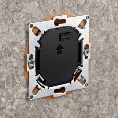 Терморегулятор ENGO Controls WI-FI, с подключением датчика пола, черный, под рамку 55 х 55, E55-B