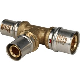 Тройник переходной STOUT 26х20х20 для металлопластиковых труб прессовой, SFP-0005-262020