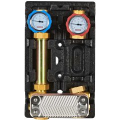 Насосная группа ROMMER RDG-1038 с теплообменником 28 пластин, без насоса в теплоизоляции, RDG-1038-282501