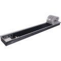 Внутрипольный конвектор STOUT SCN-1100 80х190х1400 (Решётка роликовая) правое подключение, SCN-1100-0819140