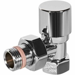 Клапан запорно-балансировочный STOUT Design хром, угловой 1/2, SVLD-0002-000015C