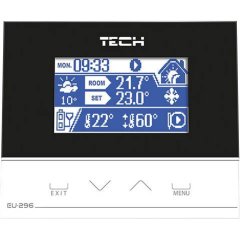 Кoмнатный регулятор TECH RS (стекло 3мм), ST-296