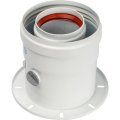 *SCA-6010-240100 STOUT Элемент дымохода DN60/100 адаптер для котла вертикальный коаксиальный (совместимый с Bosch, Buderus)(с логотипом), SCA-6010-240100