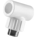 Тройник Политэк 20x1/2 с наружной резьбой для полипропиленовых труб под сварку (цвет белый), 9510002012