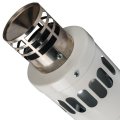 *SCA-6010-000900 STOUT Элемент дымохода DN60/100 конечный участок 900 мм дымохода для горизонт.прохода через стену с оголовком из нерж. стали, SCA-6010-000900