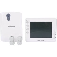 Термостат комнатный Teplocom TS-Prog-2AA/3A-RF, беспроводной, прогр., реле 250В, 3А, 915