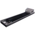 Внутрипольный конвектор STOUT SCN-1100 80х300х1600 (Решётка роликовая) правое подключение, SCN-1100-0830160