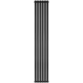 Стальной трубчатый радиатор STOUT TUBE ROUND 6 секций боковое подключение R40 1-1750-6 RAL9005, STR40117506RAL9005
