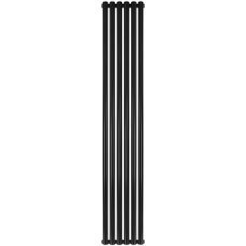 Стальной трубчатый радиатор STOUT TUBE ROUND 6 секций боковое подключение R40 1-1750-6 RAL9005, STR40117506RAL9005