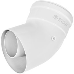 STOUT SCR-6010-000045 STOUT Отвод 45° традиц. коакс. D60(п-м)/100(п-м), SCR-6010-000045