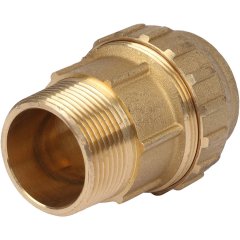 Муфта TIEMME с наружной резьбой 40х1 1/4 для труб ПНД винтовой, 3400004