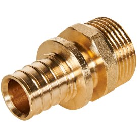 Переходник с наружной резьбой ROMMER 20xG 3/4 для труб из сшитого полиэтилена аксиальный, RFA-0001-002034