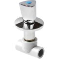 Клапан Pro Aqua d= 20 PP-R (вентиль) трилистник с хромированной рукояткой Белый, PA43508