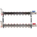 Коллектор из нержавеющей стали в сборе без расходомеров ROMMER 9 выходов, RMS-3210-000009