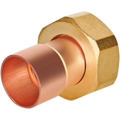 Переход JINTIAN ВП-ВР 22x1 с накидной гайкой из меди под пайку, JT-15359221