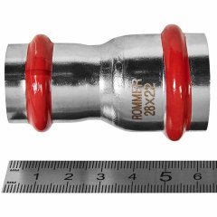 Муфта ROMMER переходная ВПр, 28х22, из нержавеющей стали прессовой, RSS-1018-002822