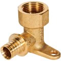 Угольник настенный с креплением ROMMER 16xG 1/2 для труб из сшитого полиэтилена аксиальный, RFA-0009-001612