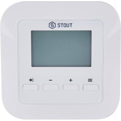 Проводной комнатный регулятор STOUT R-9s, белый, STE-0101-009005