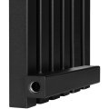 Стальной трубчатый радиатор STOUT TUBE QUADRO 6 секций боковое подключение QV40-1750-6 RAL1T103S9005 (черный матовый муар), STQV4017506RAL1T103S9005