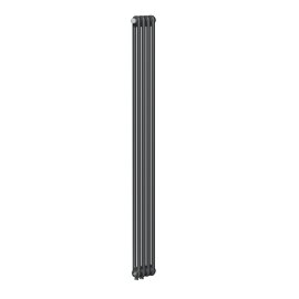 Трубчатый радиатор RIFAR TUBOG 2180/8 секций нижнее подключение DV1 (цвет Титан), TUB 2180-08-DV1-TI