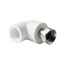 Угольник Pro Aqua d=25-3/4 PP-R с накидной гайкой Белый, PA29214