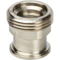 Разъемное соединение STOUT 1 с плоским уплотнением, никелированное, SDG-0019-010025