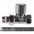 Клапан запорно-балансировочный STOUT Design хром, прямой 1/2, SVLD-0001-000015C