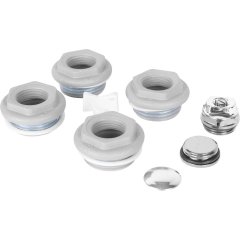 Присоединительный набор для радиатора Global 011046 08 KIT 1/2 (цвет cod.08 grigio argento opaco metallizzato (серый)), A046KIT1/208