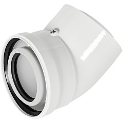 Отвод 45° конденсационный коаксиальный ROMMER D80(п-м)/125(п-м), RCA-8012-000045
