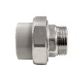 Муфта комбинированная разъемная (Американка) PPR наружная резьба 32х1 PN20 серый РТП