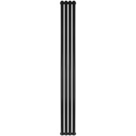 Стальной трубчатый радиатор STOUT TUBE ROUND 4 секции боковое подключение R40 1-1750-4 RAL9005, STR40117504RAL9005