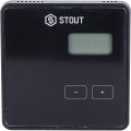 Беспроводной комнатный регулятор STOUT R-8b, черный, STE-0101-008002