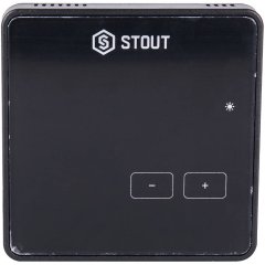 Беспроводной комнатный регулятор STOUT R-8z, черный, STE-0101-008004