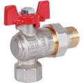 Кран шаровой ROMMER угловой с американкой 1/2 ВН/НР, ручка бабочка, RBV-0006-0610215