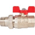 Кран шаровой полнопроходной с американкой STOUT ВР/НР, ручка бабочка 1 (EPDM), SVB-1007-000025