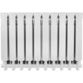 Радиатор алюминиевый Global ISEO 500 10 секций боковое подключение (2748 cod.07) (цвет cod.07 grigio scuro opaco mettalizzato 2748 (черный)), 184370