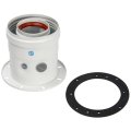*SCA-6010-240100 STOUT Элемент дымохода DN60/100 адаптер для котла вертикальный коаксиальный (совместимый с Bosch, Buderus)(с логотипом), SCA-6010-240100