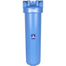 Корпус 20ВВ AquaFilter AQM вход 1 фильтр в сборе (колба, ключ, кронштейн, манометр) без картриджа, FH20B1-B-WB