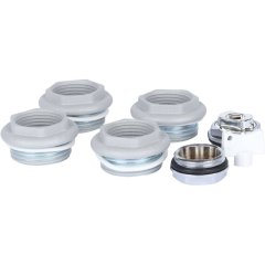 011048 08 Global KIT 3/4 Присоединительный набор для радиатора (цвет cod.08 grigio argento opaco metallizzato 2676 (серый)), A048KIT3/408