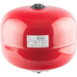 Расширительный бак STOUT STH-0006 на отопление 24 л. (цвет красный), STH-0006-000024