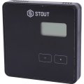 Проводной комнатный регулятор STOUT R-10b, чёрный, STE-0101-010002