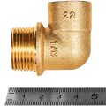 Угловой переход JINTIAN ВП-НР 22x3/4 из латуни под пайку, JT-140922234