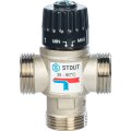 Термостатический смесительный клапан для систем отопления и ГВС STOUT 1 НР 35-60°С KV 1,6, SVM-0020-166025