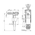 Выпускной комплект AlcaPlast со стоп кнопкой, SA2000 1/2 CHROM